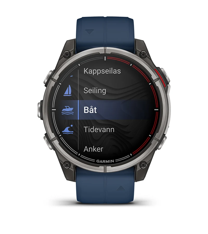 Seilklokke GARMIN Quatix 8 Maritim Sportsklokke 47mm urskive AmoLED skjerm 0100290451