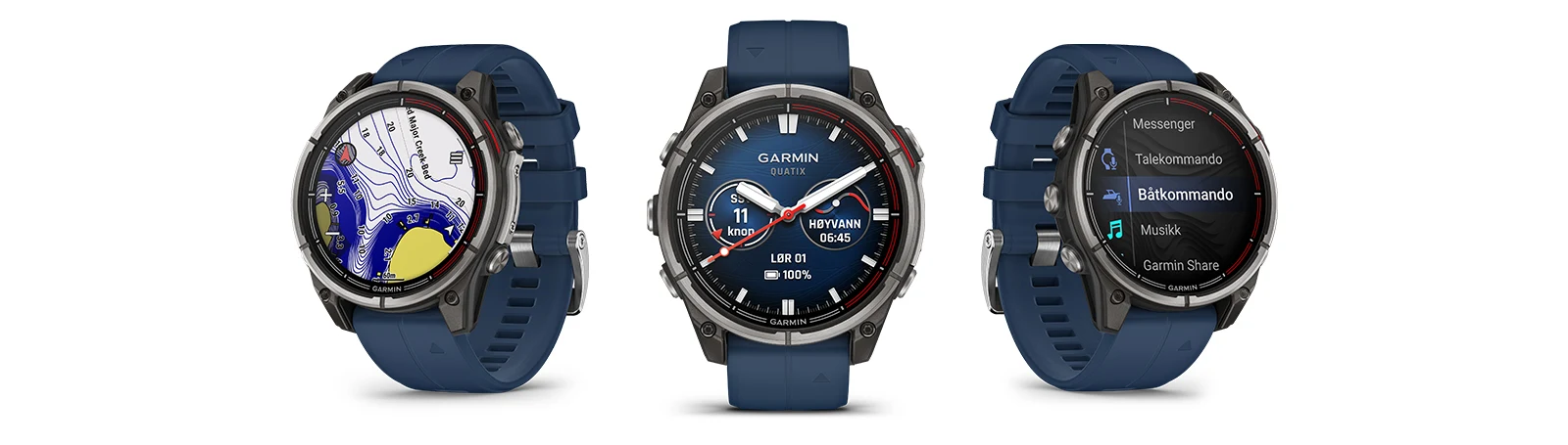 Seilklokke GARMIN Quatix 8 Maritim Sportsklokke 47mm urskive AmoLED skjerm 0100290451