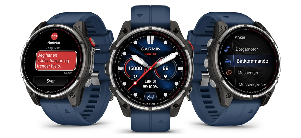 Seilklokke GARMIN Quatix 8 PRO Maritim klokke 47 mm Amoled mInreach SOS 0100319851