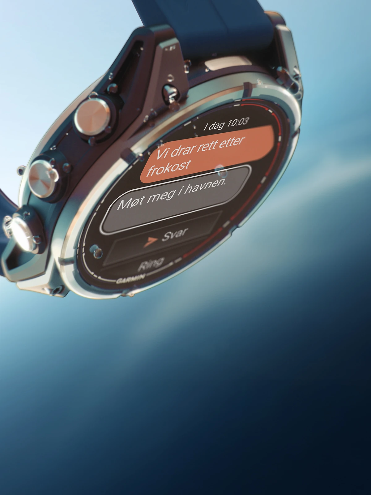 Seilklokke GARMIN Quatix 8 PRO Maritim klokke 47 mm Amoled mInreach SOS 0100319851