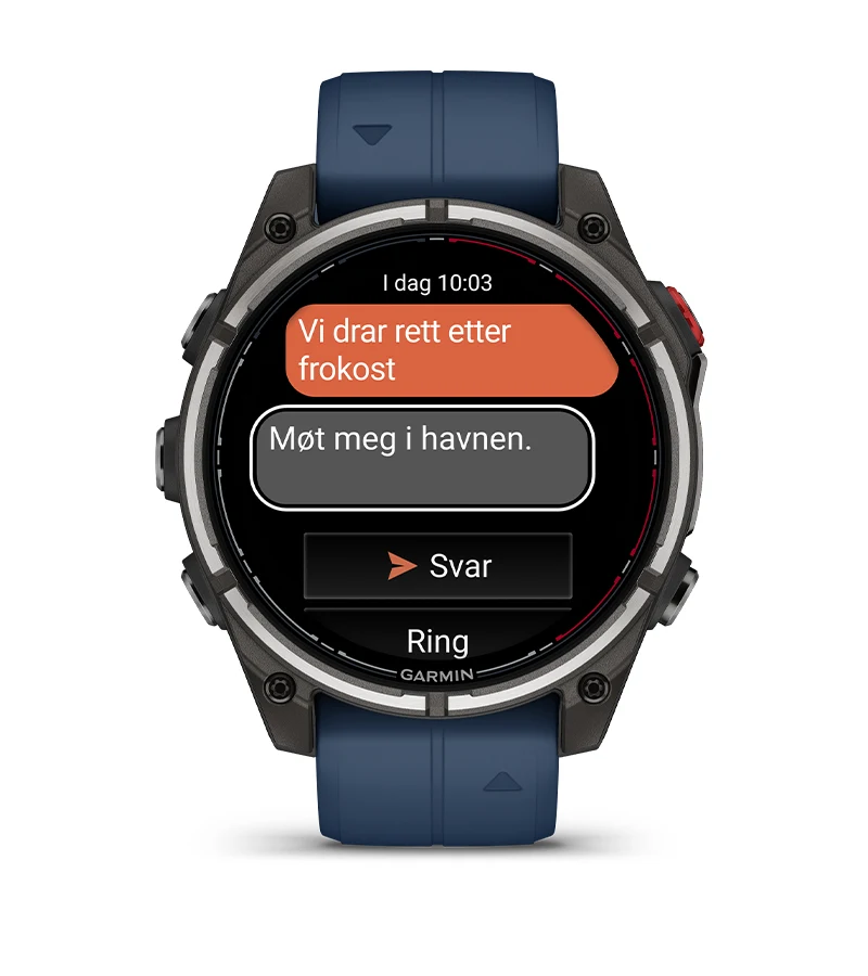 Seilklokke GARMIN Quatix 8 PRO Maritim klokke 47 mm Amoled mInreach SOS 0100319851
