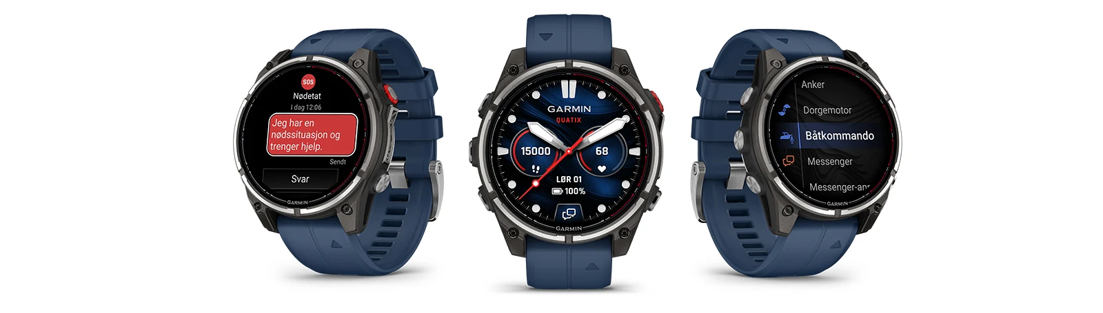 Seilklokke GARMIN Quatix 8 PRO Maritim klokke 47 mm Amoled mInreach SOS 0100319851