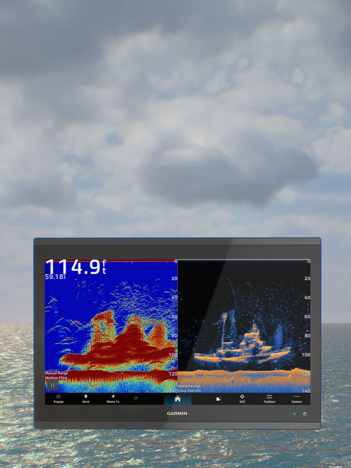 Device GARMIN GPSMAP 9017xsv 17 Premium kartplotter med ekkolodd 0100317702