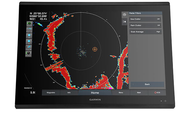 Radar GARMIN GMR Fantom 256 Åpen sort 96nm 125° Stråle 250W Bredbånd K100001235