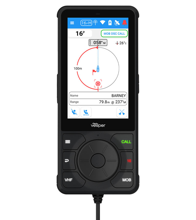 VHF og AIS CORTEX V1 VHFradio med SmartAIS SOTDMA m ekstern fartøysovervåkning 0100281420