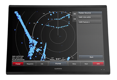 Radar GARMIN GMR Fantom 56 Åpen hvit 72nm 125° Stråle 50W Bredbånd K100001218
