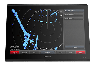 Radar GARMIN GMR Fantom 126 åpen hvit 96nm 125° Stråle 120W Bredbånd K100001220