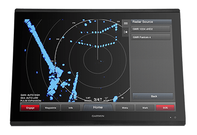 Radar GARMIN GMR Fantom 126 åpen 96NM 125° Strålebredd 120W Bredbånd K100001220