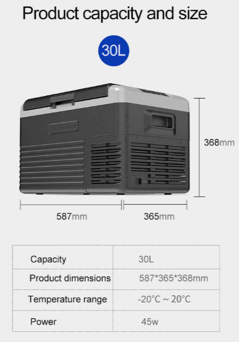 Kjøleboks mkompressor ALPICOOL CL30 sortgrå 30L 1224220V Appstyring 20 20°C