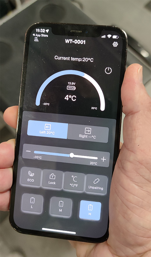 Kjøleboks mkompressor SEATHON CL40 sortgrå 40L 1224220V Appstyring 20 20°C