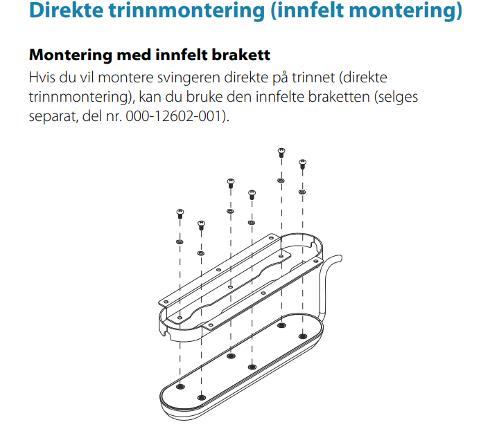 UkjentNivå3 NAVICO Flush brakett for hekksvinger 3 i 1 givere 425