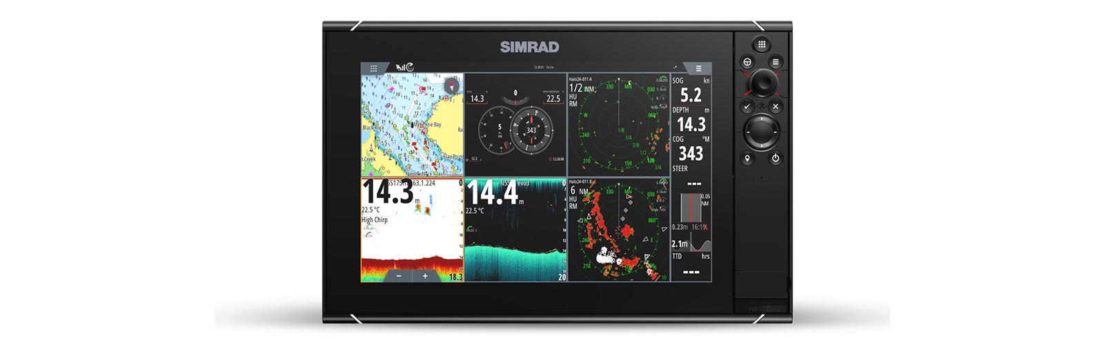 Diverse SIMRAD NSS12 evo3S  HALO20 Radarpakken for den proffe brukeren 00015557002