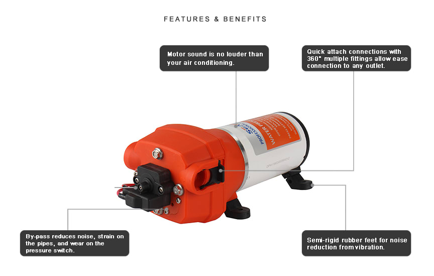 Trykkvannspumpe SEAFLO 12V 41 serien 40PSI 17Lmin 540746