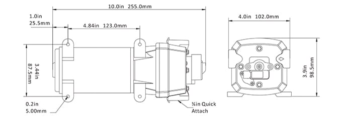 Trykkvannspumpe SEAFLO 12V 41 serien 40PSI 17Lmin 540746