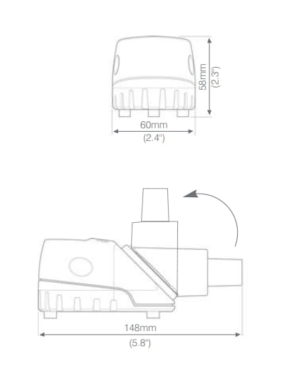 Tilbehør WHALE Gulper IC Nivåvakt for 602240 2 meter kabel 602243