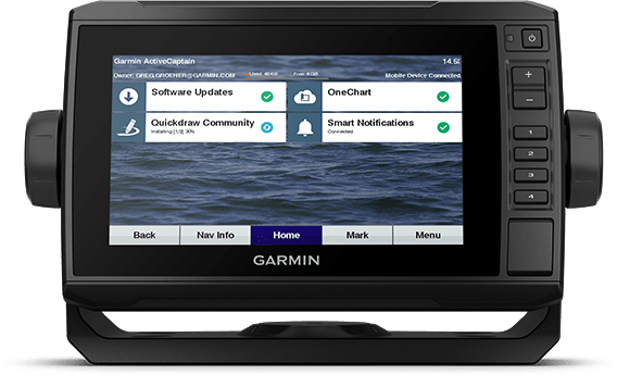 Kartplotter GARMIN ECHOMAP UHD 72cv 7 ClearVü usvinger 856877