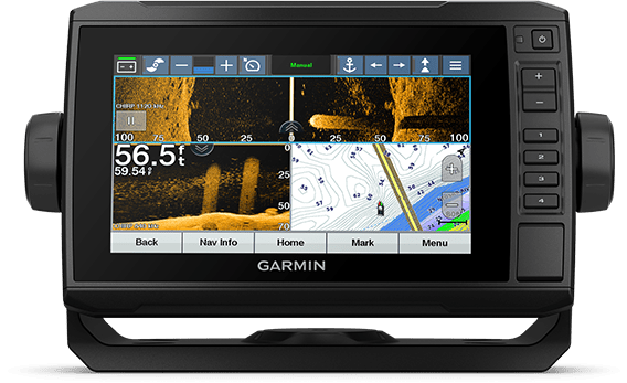 Kartplotter GARMIN ECHOMAP UHD 72cv 7 ClearVü usvinger 856877