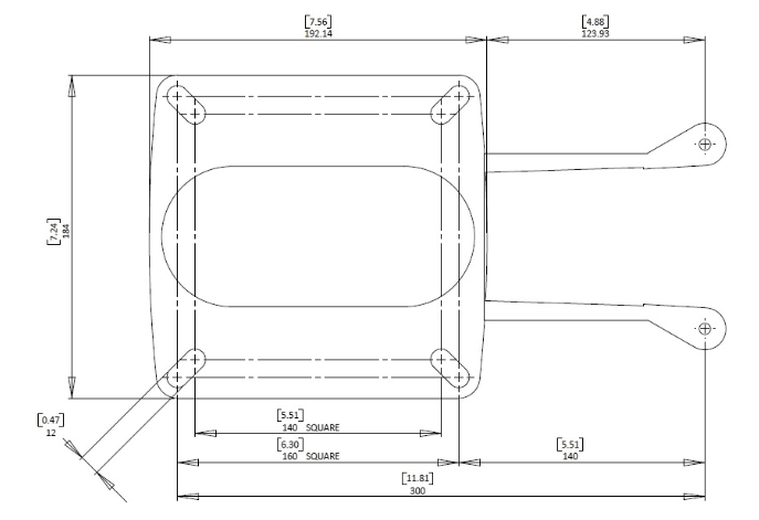 Radarfeste SCANSTRUT SC21 for mast Passer til 24 radarantenner 2100223