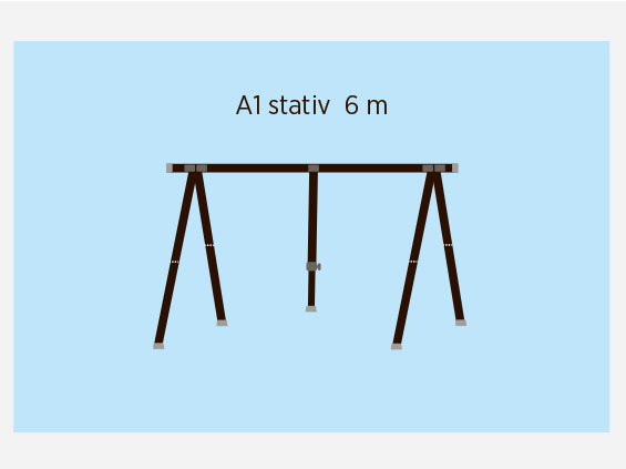 Presenningstativ Bakke NORENA Bakkestativ A1 6m Passer alle båttyper 1518ft STAA1