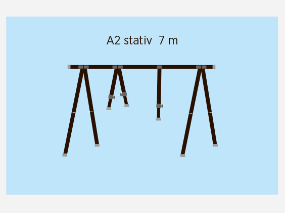 Presenningstativ Bakke NORENA Bakkestativ A2 7m Passer alle båttyper 1921ft STAA2