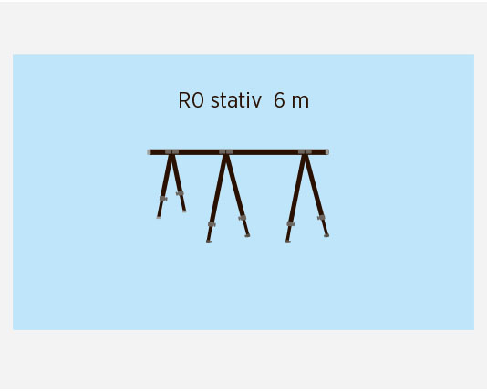 Presenningstativ Dekk NORENA Dekkstativ R0 6m passer til alle båttyper 18ft STAR0