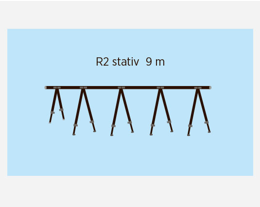 Presenningstativ Dekk NORENA Dekkstativ R2 9m passer til alle båttyper 2427ft STAR2