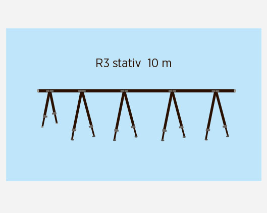 Presenningstativ Dekk NORENA Dekkstativ R3 10m passer til alle båttyper 2831ft STAR3