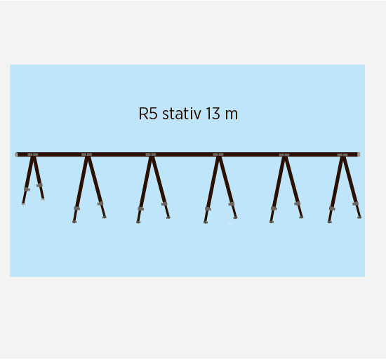 Presenningstativ Dekk NORENA Dekkstativ R5 13m passer til alle båttyper 3640ft STAR5