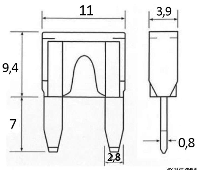 Sikringer OSCULATI Bladsikring Mini 5A 1400605