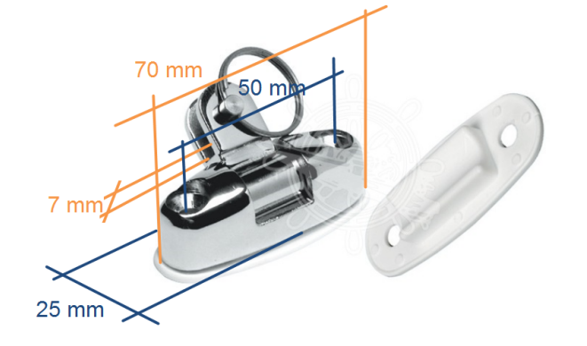 AISI 316 stainless steel tent accessories OSCULATI Kalesjebeslag feste syrefast Svingbar 180° for kalesje 224