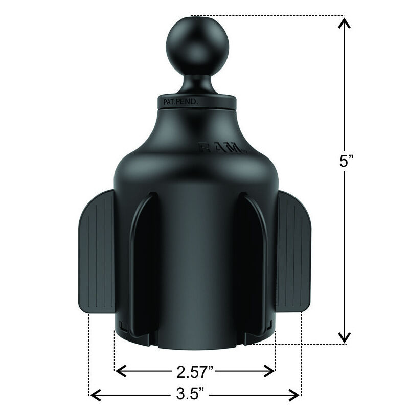 RAM brakett Brakettdel Base for koppholder BKule dia 6589mm 1624