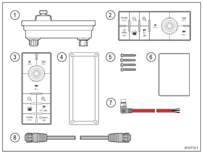 Fjernkontroll RAYMARINE RMK10 horisontal vertikal Knappe panel til Axiom A C og e serie T70293