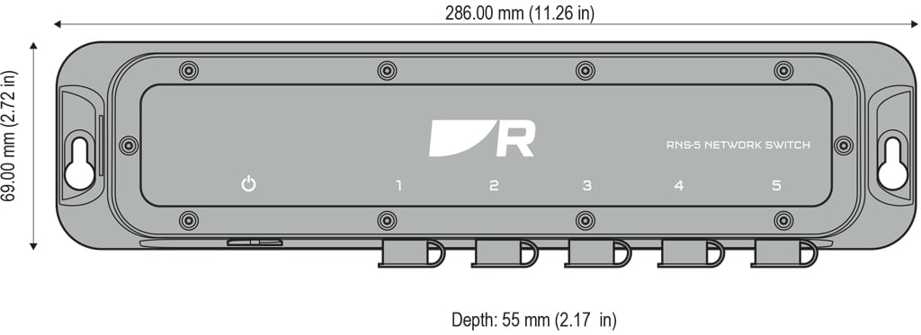 Nettverk RAYMARINE RNS5 Raynet Network Switch 5 ethernet gigabyteporter A80731