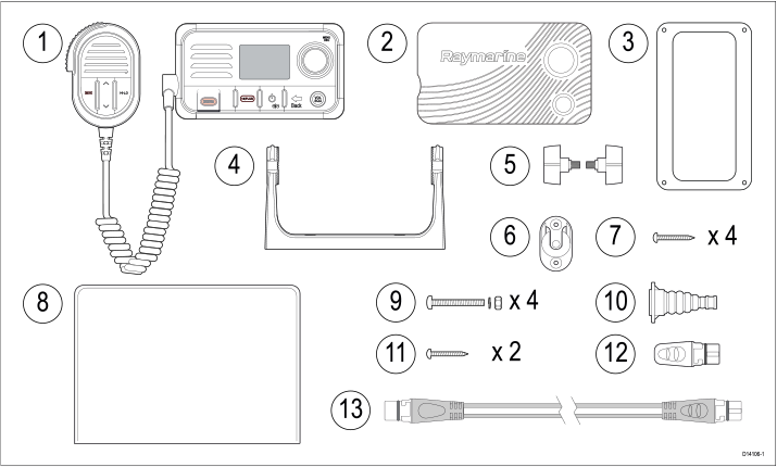 VHF RAYMARINE Ray53 Radio med inb GPS Innebygd GPSmottaker E70524