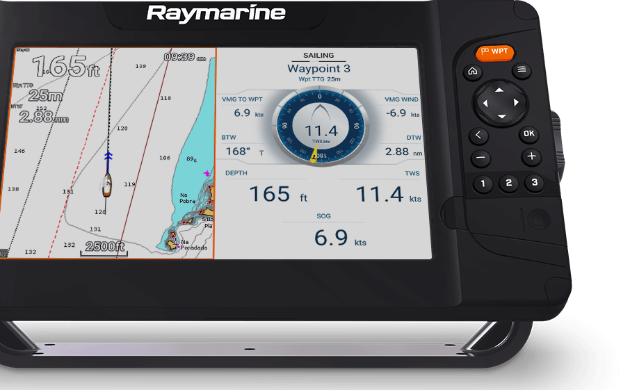 Kartplotter RAYMARINE Element 9S Med NordEuropa LightHouse kart E7053300NEU