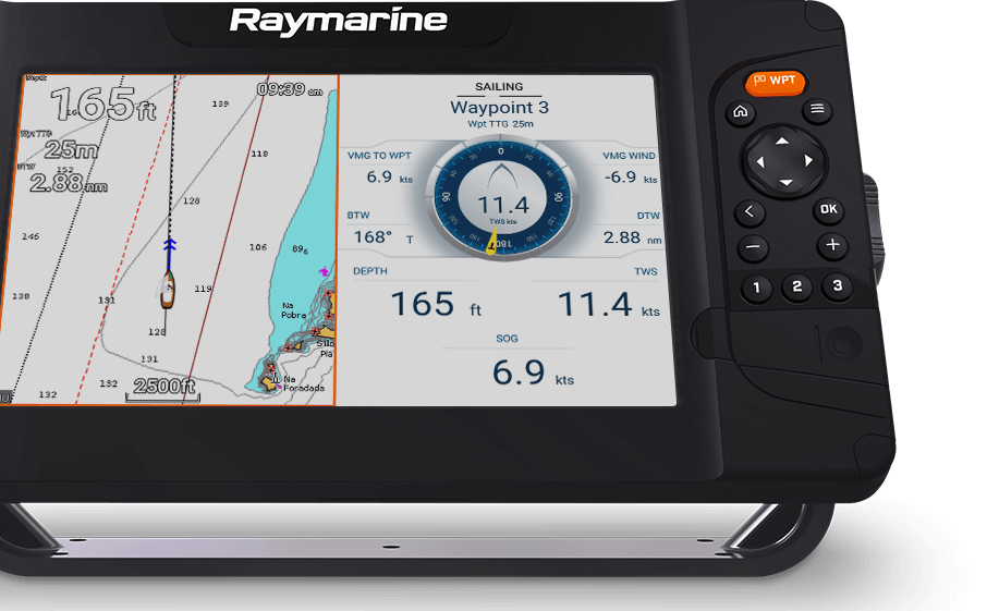 Kartplotter RAYMARINE Element 7S KartplotterEkko 7 CHIRP WiFi usvinger E70531