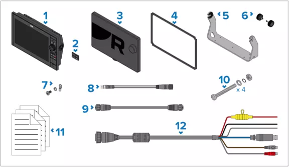 Kartplotter RAYMARINE AXIOM 2 PRO 9 RVM Ekkolodd m LightHouse Kart E7065400NEU