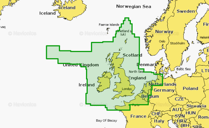 Navionics Sjøkart SDBrikke Valgfrie områder lastes ned R70269