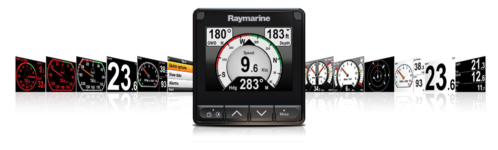 Pakkeløsninger RAYMARINE i70s Startpakke M Itc5 boksn Med giver for både vind dybde fart T70216