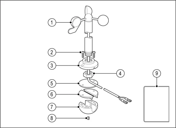 Tilbehør RAYMARINE Rotavecta vindtransduser Inkluderer 20 meter tilkoblingskabel Z195