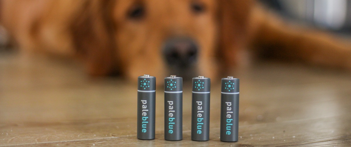 Batterier Pale Blue LiIon Oppladbare AA Batteri 4pack 4x1 lades med USBC PBAAC