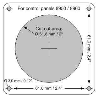 Kontrollpanel SLEIPNER Touch 1224V Firkantet Sprutsikker 8950 G