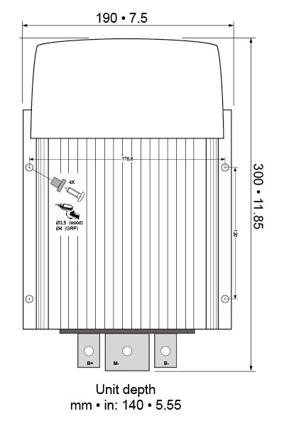 Baugpropell Effektregulering SLEIPNER SEP80 12V meffektkontrollstyring PPC820 SEP80185T12V