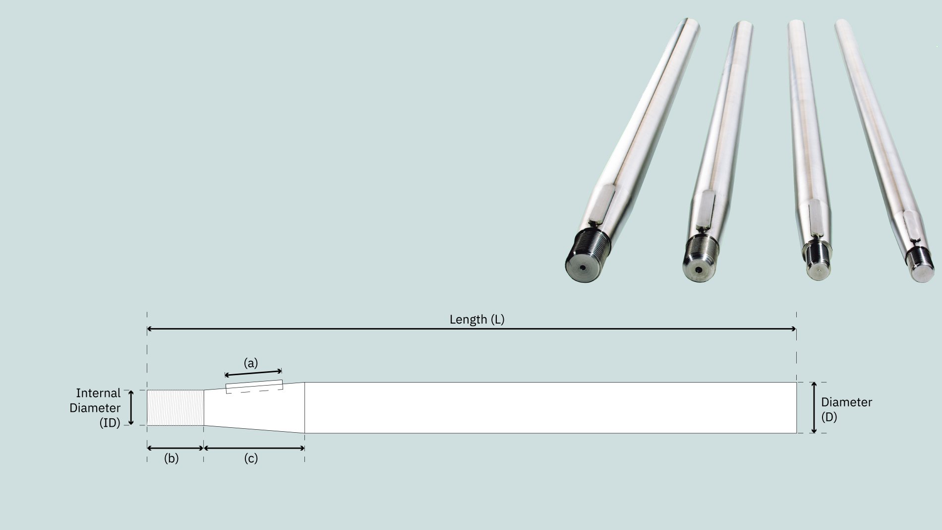 Propellaksel SLEIPNER Ø25mm 15m Propellkoning ISO 110 Syrefast stål 15250