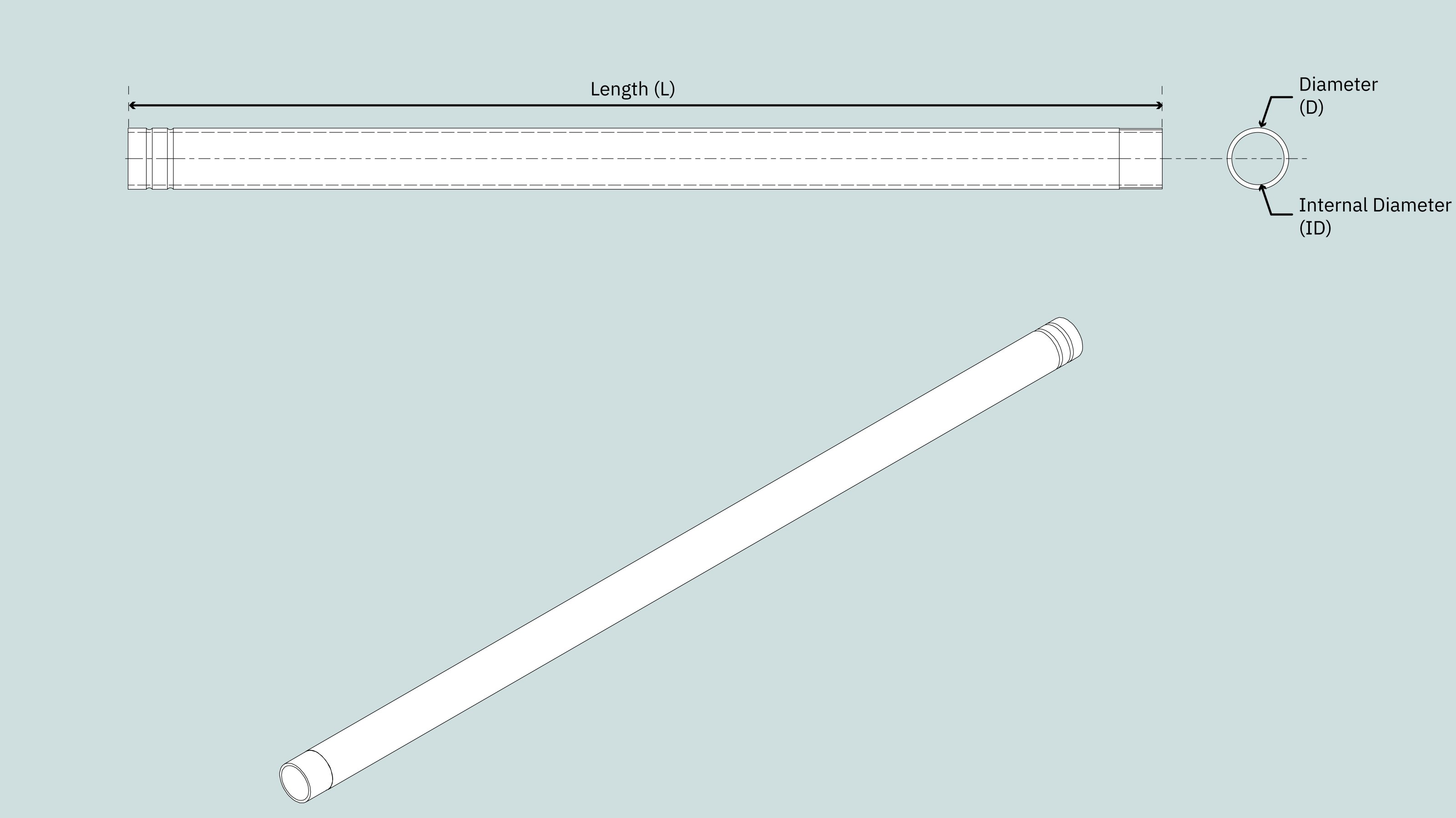 hylseror SLEIPNER Hylserør for aksel Ø25mm C1000mm  Med gjenger 421