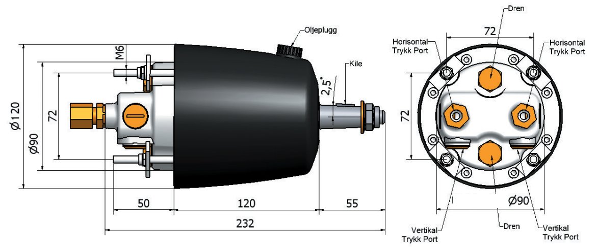Rattpumper SLEIPNER rattpumpe 35 cm3 Utenpåliggende montering 72068