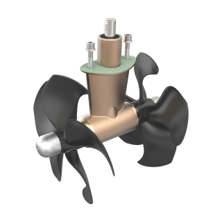 Hekkthruster standard IP SLEIPNER Baugpropell SE80IP 24V m vanntett og gnistsikker motor SE80185T24IP