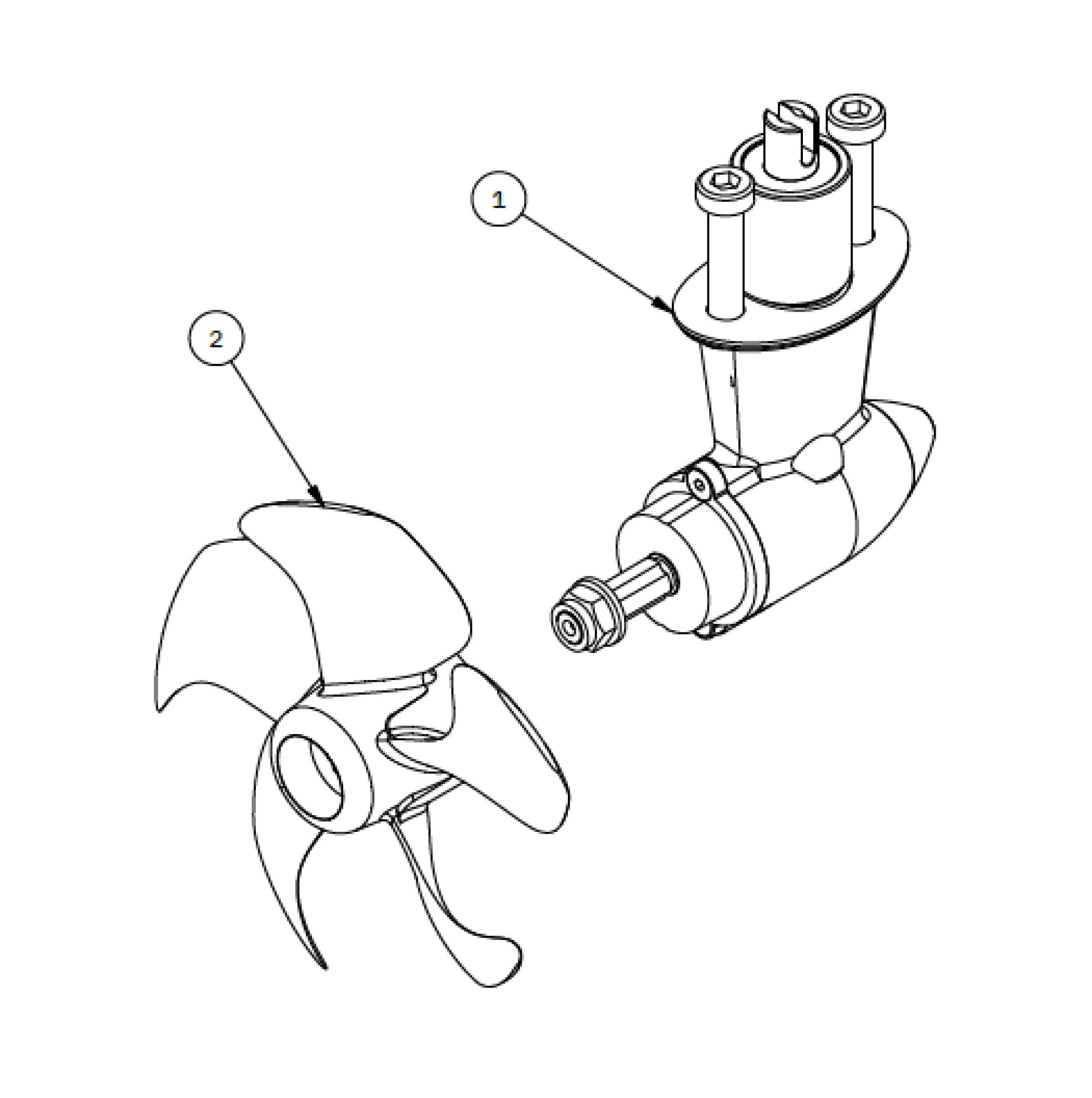 Baugpropell Effektregulering SLEIPNER SEP30 Pro™ 12V Baughekkthruster 30kg variable thrust SEP30125S2