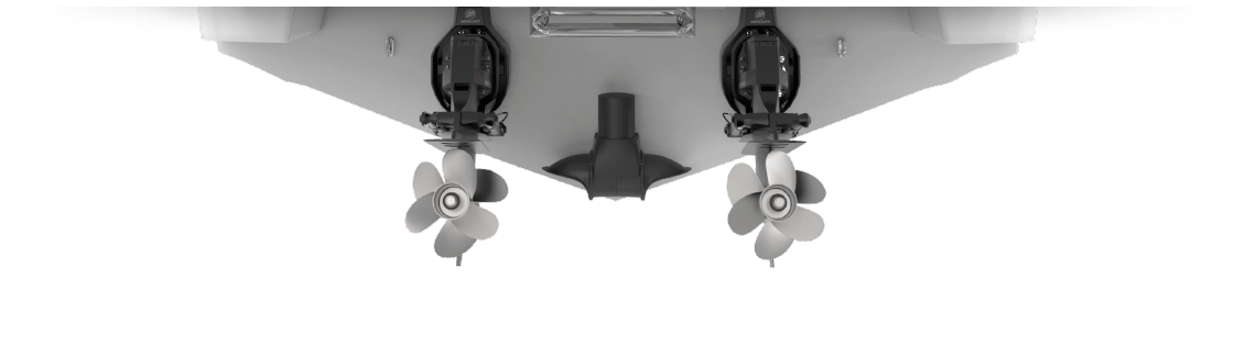 Hekkthruster utenpåliggende SIDE POWER SX50 12V 375Hk 50mm akterspeil Ø140mm tunnel SX5014012V50MM