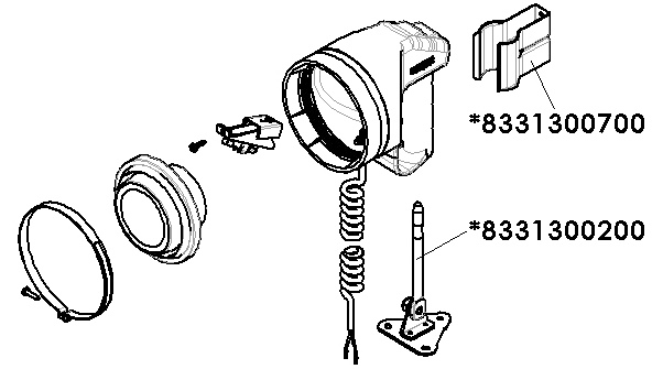 Lyskaster Manuell AQUA SIGNAL Søkelys LED Bremen 12V24V sort vanntett IP68 A3310001